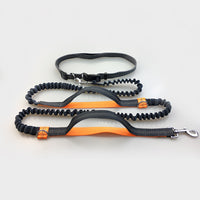 HKM-6018621 Reflective Elastic Dog Leash with Adjustable Belt and Pocket for Hands-Free Control