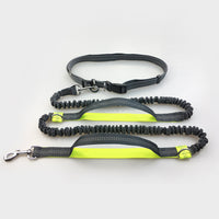 HKM-6018621 Reflective Elastic Dog Leash with Adjustable Belt and Pocket for Hands-Free Control