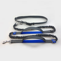 HKM-6018621 Reflective Elastic Dog Leash with Adjustable Belt and Pocket for Hands-Free Control