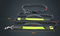 HKM-6018621 Reflective Elastic Dog Leash with Adjustable Belt and Pocket for Hands-Free Control