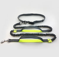 HKM-6018621 Reflective Elastic Dog Leash with Adjustable Belt and Pocket for Hands-Free Control