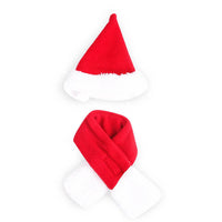 HKM-6019389 Small Christmas Pet Tiara with Rabbit Hair and Cotton Headband