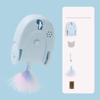 HKM-6019645 Intelligent Automatic Cat Toy with Feathers, Sound Effects, and Energy-Saving Standby