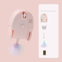 HKM-6019645 Intelligent Automatic Cat Toy with Feathers, Sound Effects, and Energy-Saving Standby