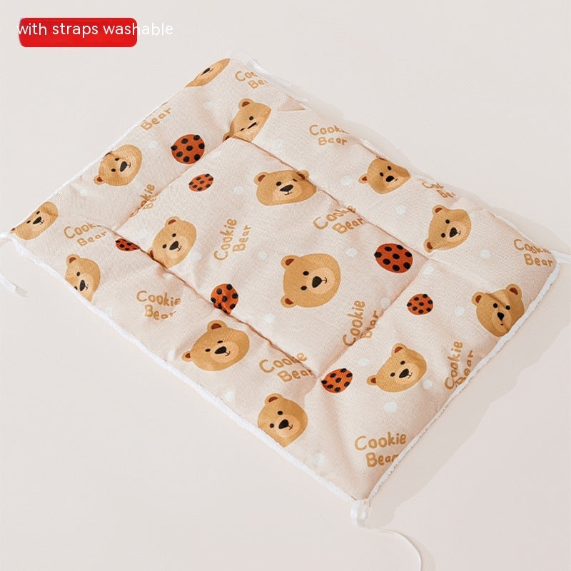 HKM-6020669 Breathable Cotton Pet Mat for Dogs - Summer Cooling & Winter Warmth, Multiple Sizes Available