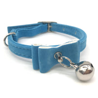 HKM-6020797 Flocked Cat Collar with Bell - Soft Flocking Cloth & Metal Button