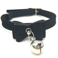 HKM-6020797 Flocked Cat Collar with Bell - Soft Flocking Cloth & Metal Button
