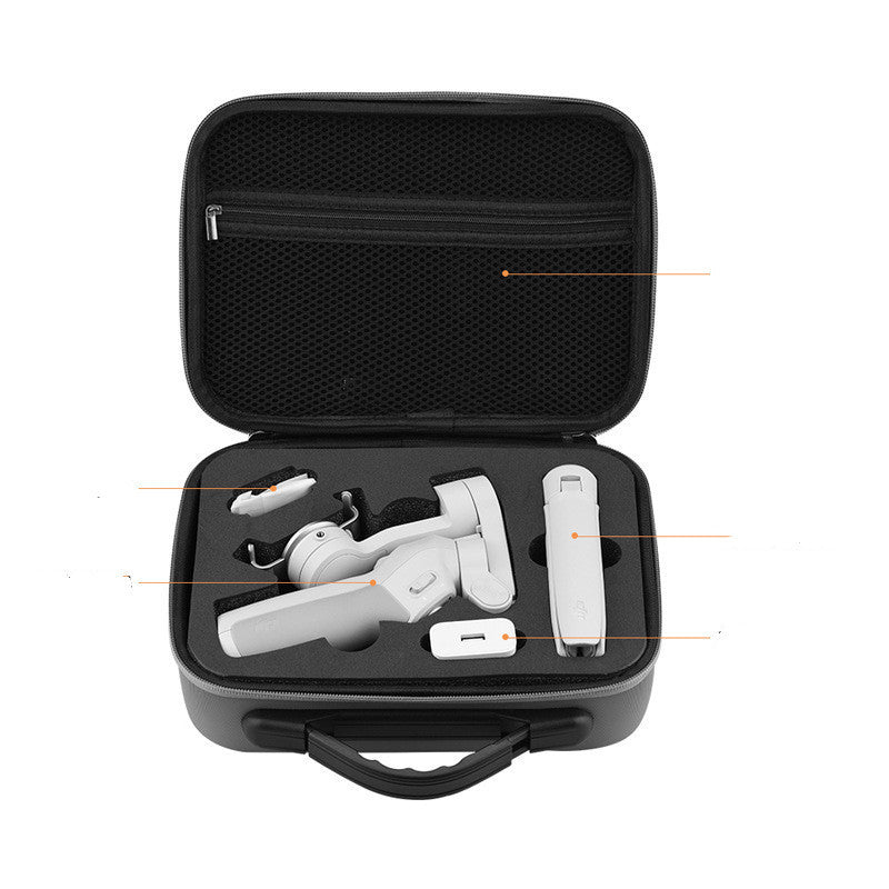 HKM-602195 Portable Grey Handbag for DJI OM4 and OSMO Mobile 3 - Waterproof Nylon Storage with Soft Handle