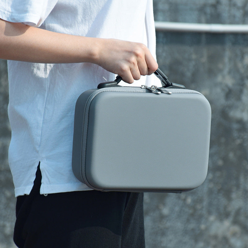 HKM-602195 Portable Grey Handbag for DJI OM4 and OSMO Mobile 3 - Waterproof Nylon Storage with Soft Handle