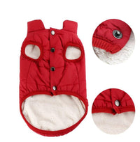 HKM-602195 Winter-Ready Cotton Vest for Small to Medium Dogs in Red, Navy Blue, and Brown
