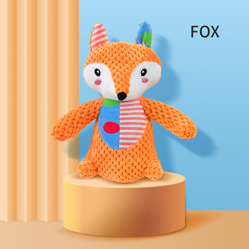 HKM-6022077 Interactive Dog Toy for Aggressive Chewers - Squeaky Plush Grinding Teeth Chewing and Fetch Toy