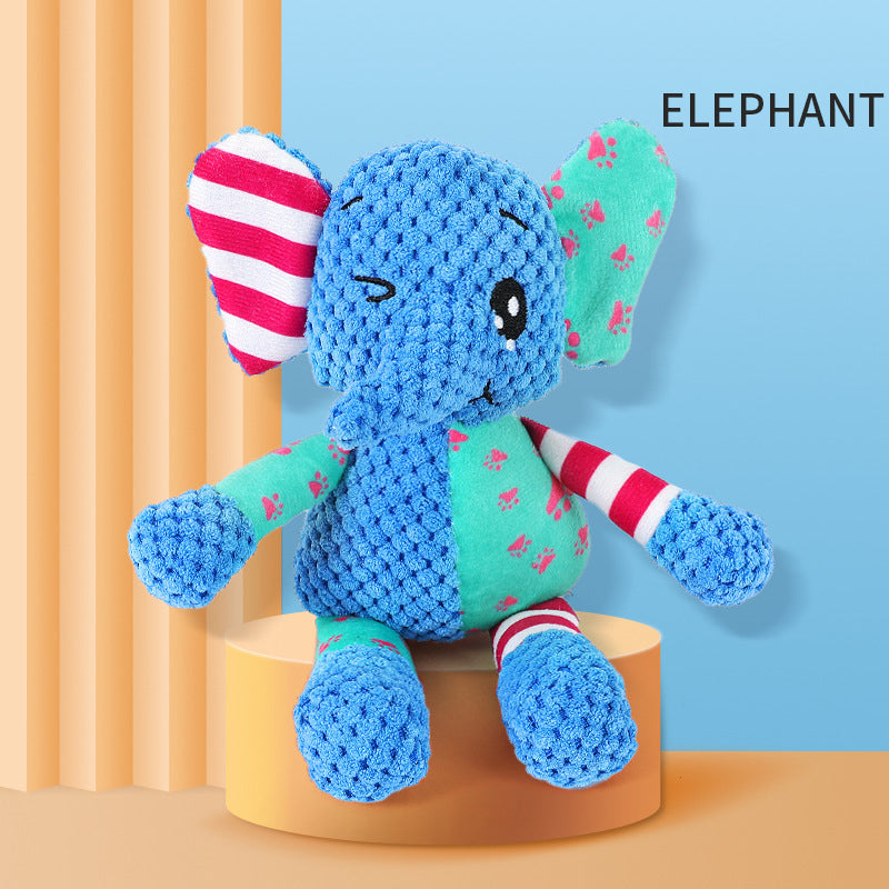 HKM-6022077 Interactive Dog Toy for Aggressive Chewers - Squeaky Plush Grinding Teeth Chewing and Fetch Toy