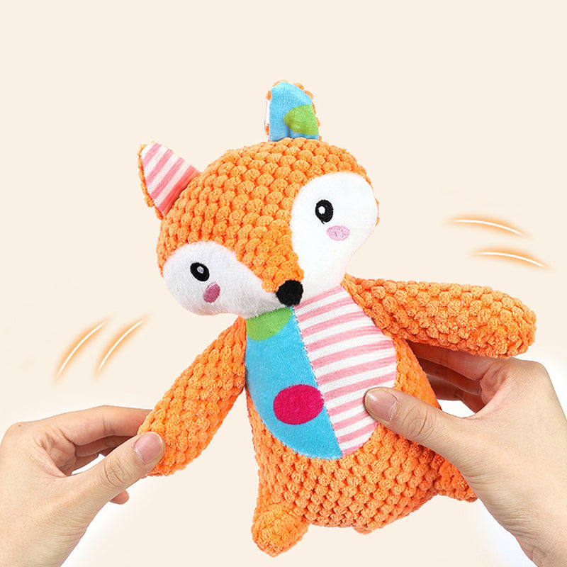 HKM-6022077 Interactive Dog Toy for Aggressive Chewers - Squeaky Plush Grinding Teeth Chewing and Fetch Toy