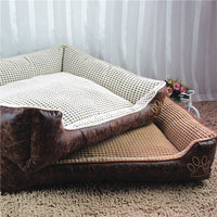 HKM-6022845 Washable Teddy Dog Nest Pad for Golden Retrievers - Comfortable Corn Velvet & Suede Design