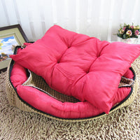 HKM-6022845 Washable Teddy Dog Nest Pad for Golden Retrievers - Comfortable Corn Velvet & Suede Design
