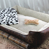 HKM-6022845 Washable Teddy Dog Nest Pad for Golden Retrievers - Comfortable Corn Velvet & Suede Design