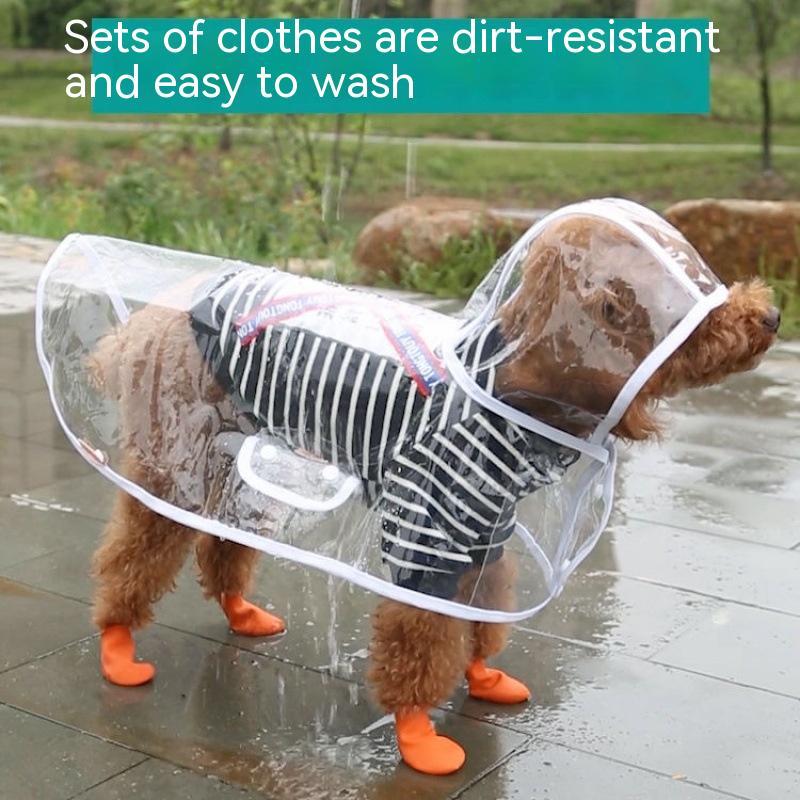 HKM-6022973 Durable Plastic Pet Raincoat for Small Dogs