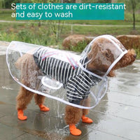 HKM-6022973 Durable Plastic Pet Raincoat for Small Dogs