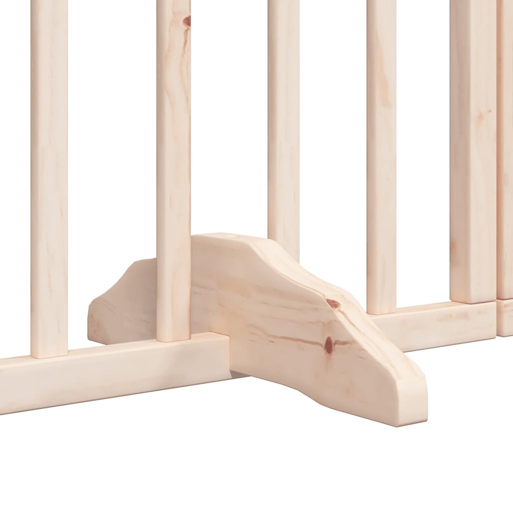 HKM-6023869 Foldable 6-Piece Dog Gate with Door, Durable Poplar Wood, 300 cm Length