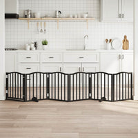 HKM-6023869 Foldable 6-Piece Dog Gate with Door, Durable Poplar Wood, 300 cm Length