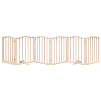 HKM-6023869 Foldable 6-Piece Dog Gate with Door, Durable Poplar Wood, 300 cm Length