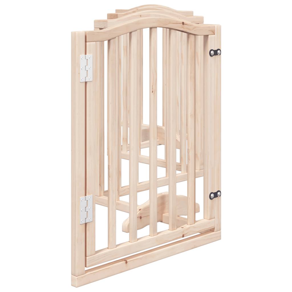 HKM-6023869 Foldable 6-Piece Dog Gate with Door, Durable Poplar Wood, 300 cm Length