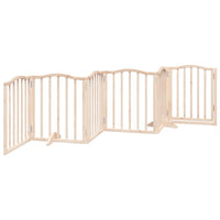 HKM-6023869 Foldable 6-Piece Dog Gate with Door, Durable Poplar Wood, 300 cm Length
