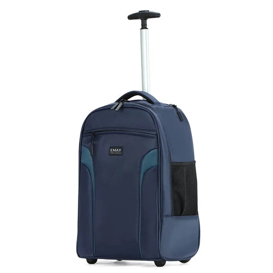 HKM-602451 18 Inch Travel Trolley Laptop Backpack with Wheels for Men - Custom Logo Outdoor Fabric