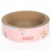 HKM-6024765 Disc Cat Scratching Board - White Panda, Corrugated Paper, 38.5x38.5x11cm