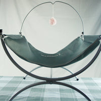 HKM-6026173 Cozy Recliner Cat Bed with Metal Frame in Pink and Gray, Suitable for Cats