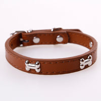 HKM-6026557 Leather Pet Collar for Dogs and Cats - Available in 5 Colors, Durable Material with Metal Accents