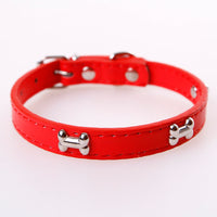 HKM-6026557 Leather Pet Collar for Dogs and Cats - Available in 5 Colors, Durable Material with Metal Accents