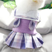HKM-6026941 Princess Skirt Dog Clothing in Purple and Pink - Polyester Material, Sizes XS to XL