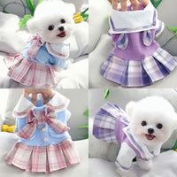 HKM-6026941 Princess Skirt Dog Clothing in Purple and Pink - Polyester Material, Sizes XS to XL
