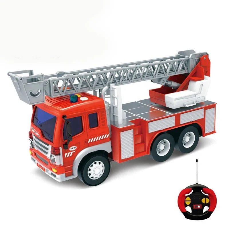 HKM-602771 Electric Remote Control Mini Fire Truck Toy for Kids - 1:16 Scale, 4 Channels, Ready-to-Play