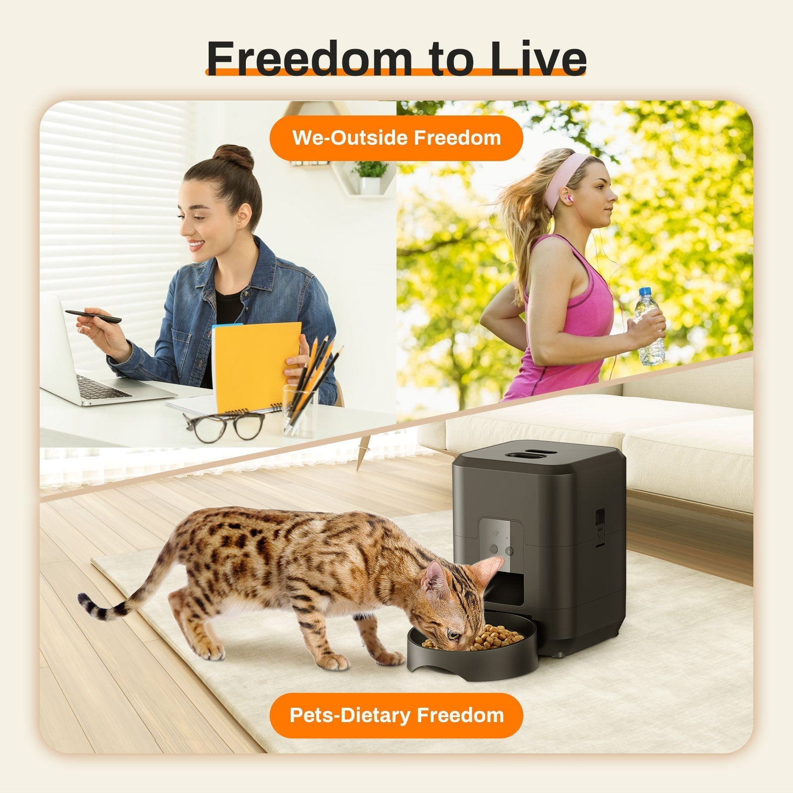 HKM-6028349 Automatic Pet Feeder with Intelligent Timing and Remote Control for Cats