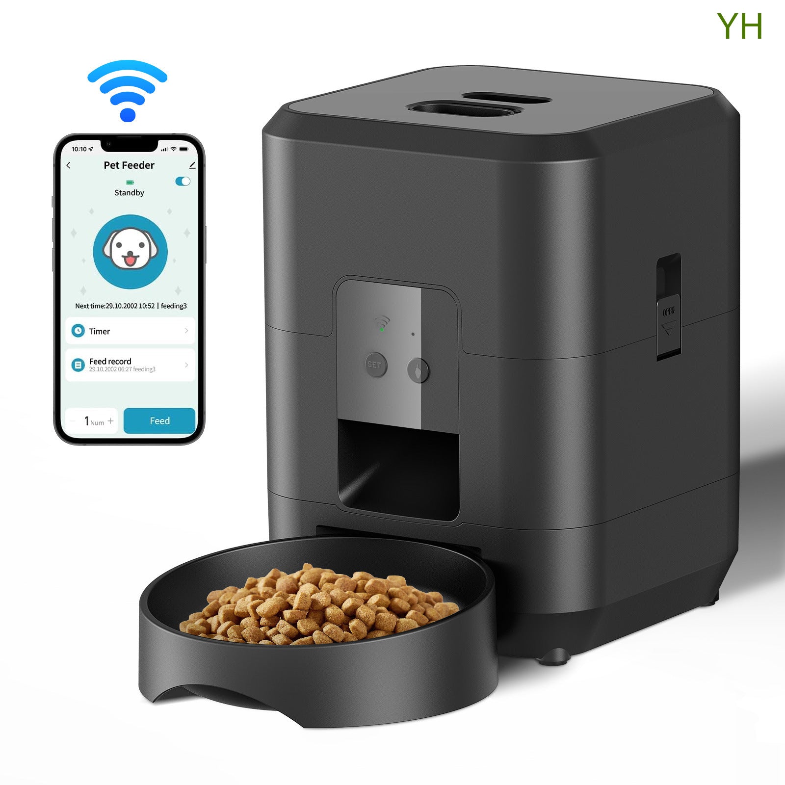 HKM-6028349 Automatic Pet Feeder with Intelligent Timing and Remote Control for Cats