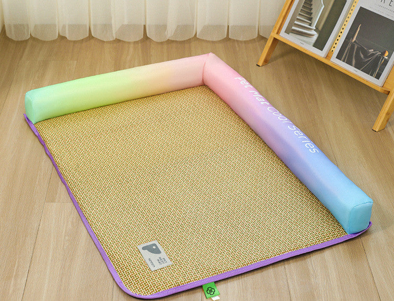 HKM-6028605 Cool Vine Mat Ice Cushion for Pets - Geometric, Cartoon Designs, Multiple Sizes Available