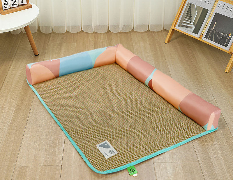 HKM-6028605 Cool Vine Mat Ice Cushion for Pets - Geometric, Cartoon Designs, Multiple Sizes Available