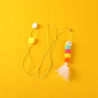 HKM-6029373 Feather and Bug Themed Cat Teaser Stick for Interactive Play