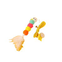 HKM-6029373 Feather and Bug Themed Cat Teaser Stick for Interactive Play