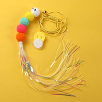 HKM-6029373 Feather and Bug Themed Cat Teaser Stick for Interactive Play
