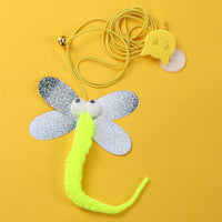 HKM-6029373 Feather and Bug Themed Cat Teaser Stick for Interactive Play