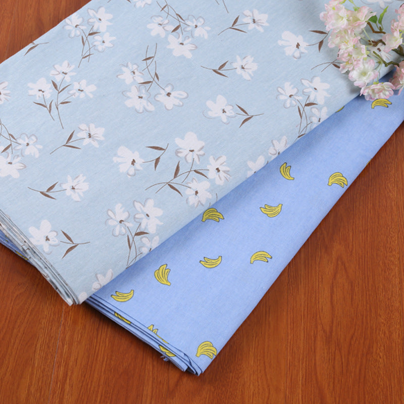 HKM-602963 Cotton Hemp Blend Fabric in Garden Style featuring Botanical Prints - Magnolia and Other Colors, 155cm Width