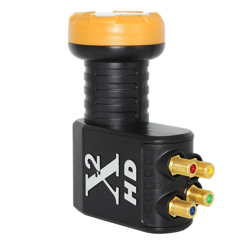 HKM-602963 Universal Ku Band Quad LNB for Satellite TV Receiver - Linear Polarized, HDTV Compliant, Superior Noise Performance