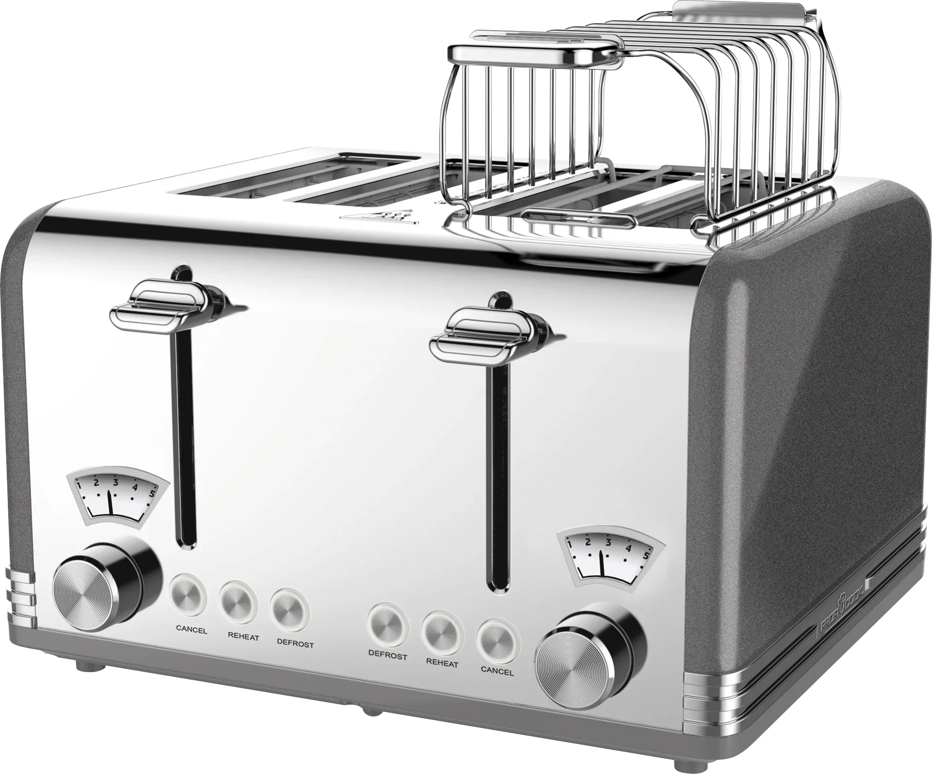 HKM-603027 4-Slice Automatic Pop-Up Toaster with Electroplated Design for Home Use