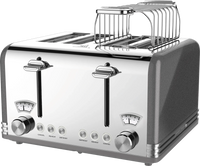HKM-603027 4-Slice Automatic Pop-Up Toaster with Electroplated Design for Home Use