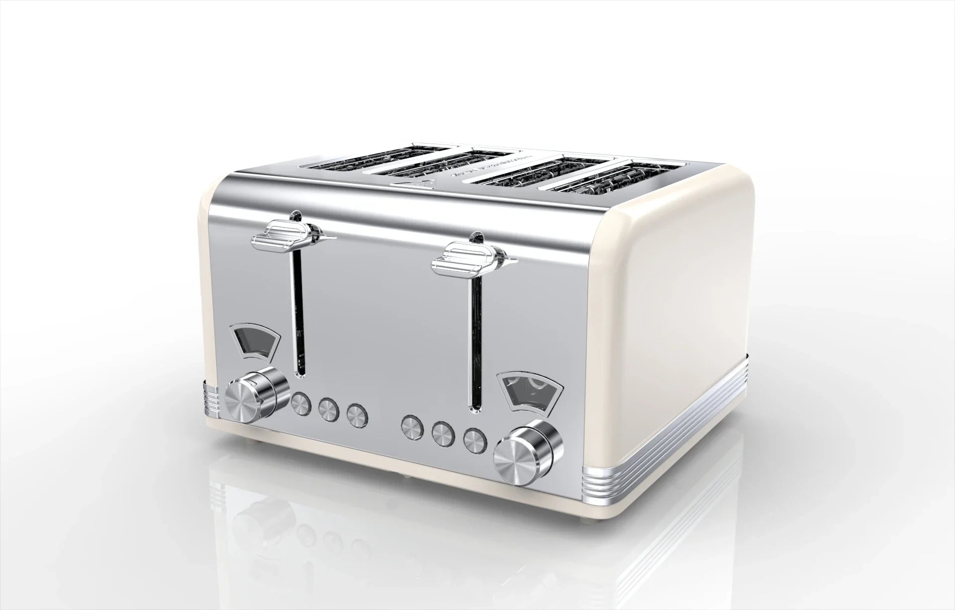 HKM-603027 4-Slice Automatic Pop-Up Toaster with Electroplated Design for Home Use