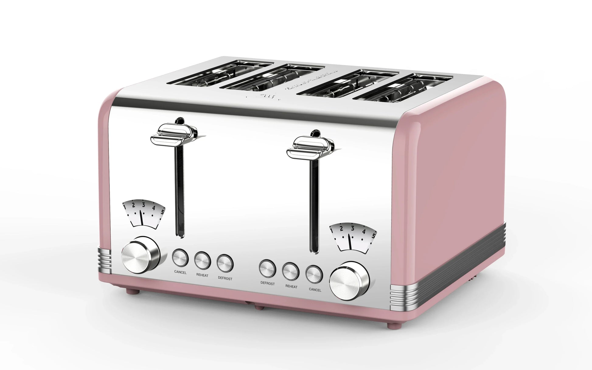 HKM-603027 4-Slice Automatic Pop-Up Toaster with Electroplated Design for Home Use