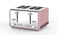HKM-603027 4-Slice Automatic Pop-Up Toaster with Electroplated Design for Home Use